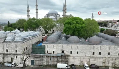 Süleymaniye Külliyesi’nde Darüşşifa bölümünün restorasyonunda sona gelindi