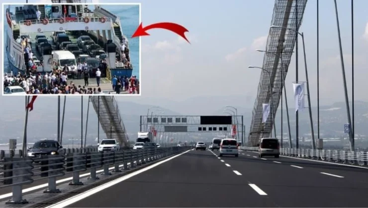 Bayram tatilinden dönenler köprü ücretlerinden dert yandı! Osmangazi’yi değil feribotu tercih ettiler