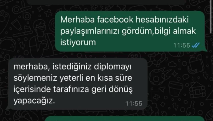 Sosyal medyada sahte lisans diploması 25 bin TL