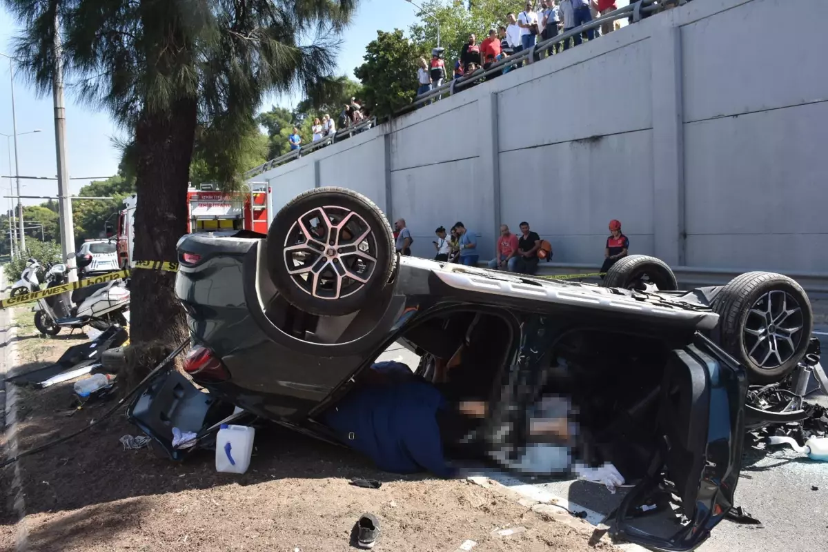 İzmir’de Köprüden Düşen Araçta 3 Ölü